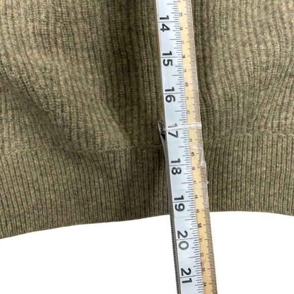 Uniqlo Premium Lambswool Volume Sweater Women's XS Khaki Long Sleeve - Picture 7 of 8
